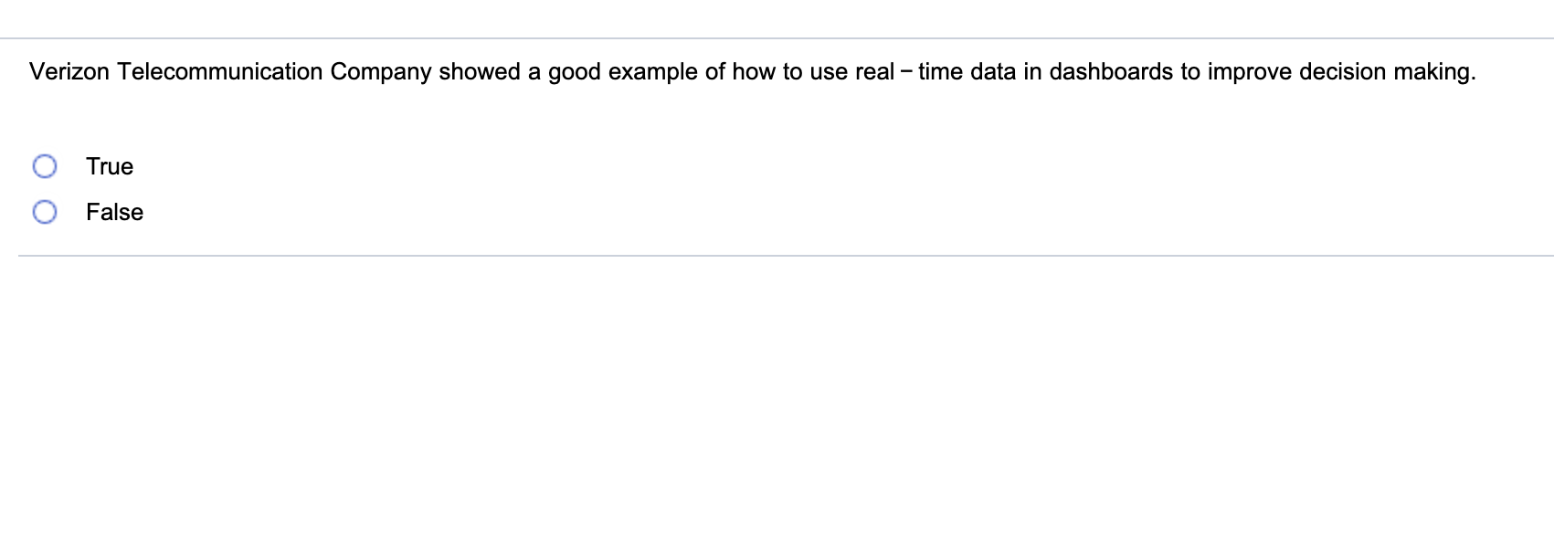 Verizon Telecommunication Company showed a good