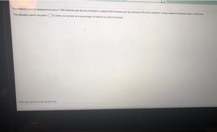 Paul Nelson's place is designed to produce 7.000