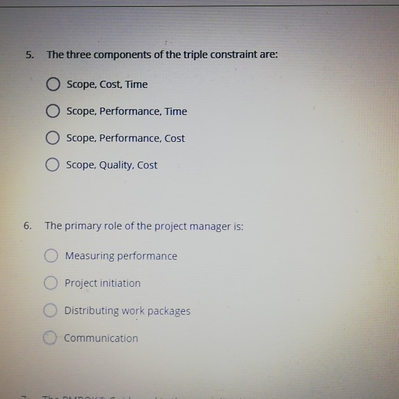 1. True or False: A Project is defined as being