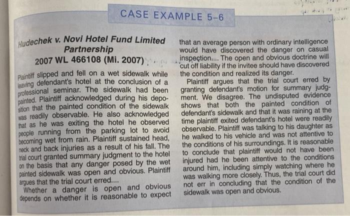 IRAC method for these 4 cases CASE EXAMPLE 5-6