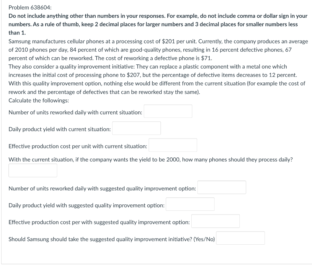 Problem 638604: Do not include anything other