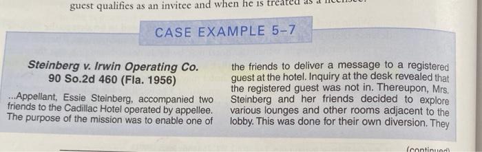 IRAC method for these 4 cases CASE EXAMPLE 5-6