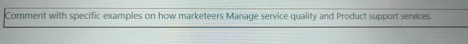 *this question is form marketing management