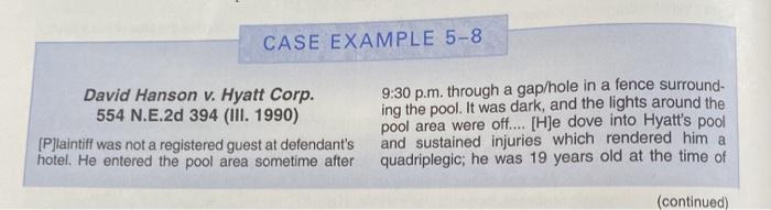 IRAC method for these 4 cases CASE EXAMPLE 5-6