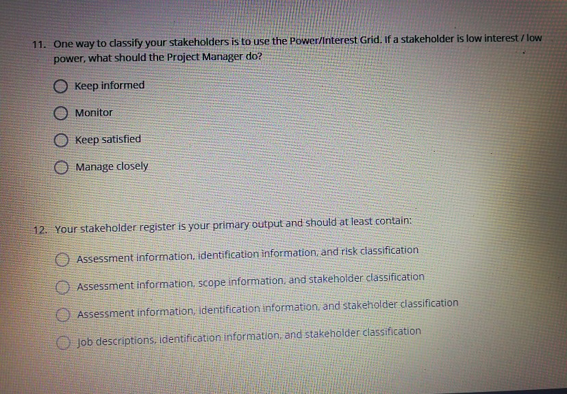 1. True or False: A Project is defined as being