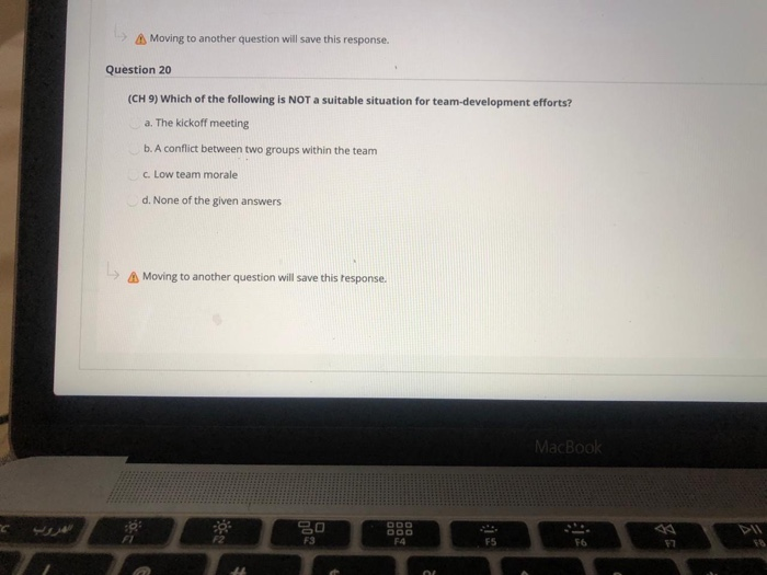 A Moving to another question will save this