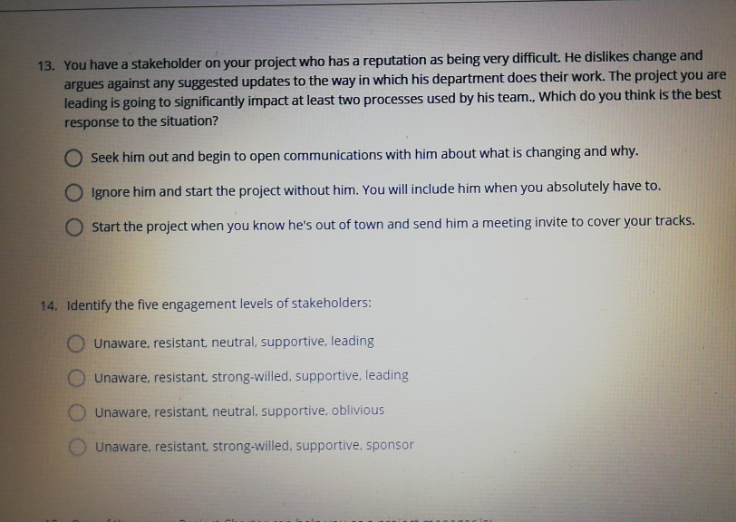 1. True or False: A Project is defined as being