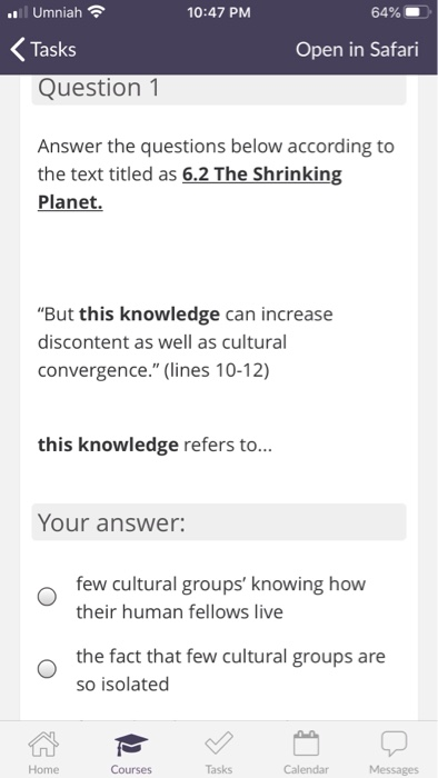 itslearning. 63% 10:49 PM