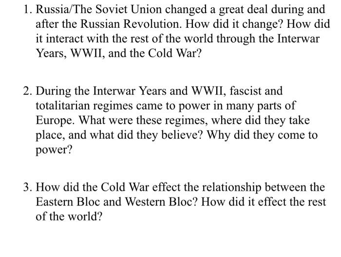 Pick one question and write anout it 3 paragraphs
