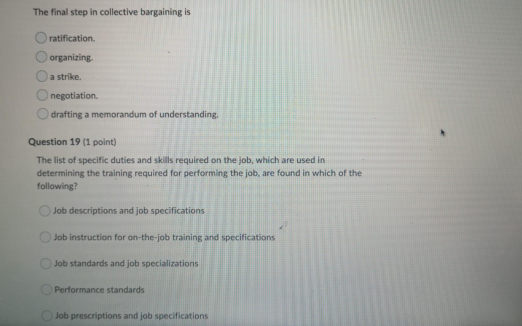 The final step in collective bargaining is