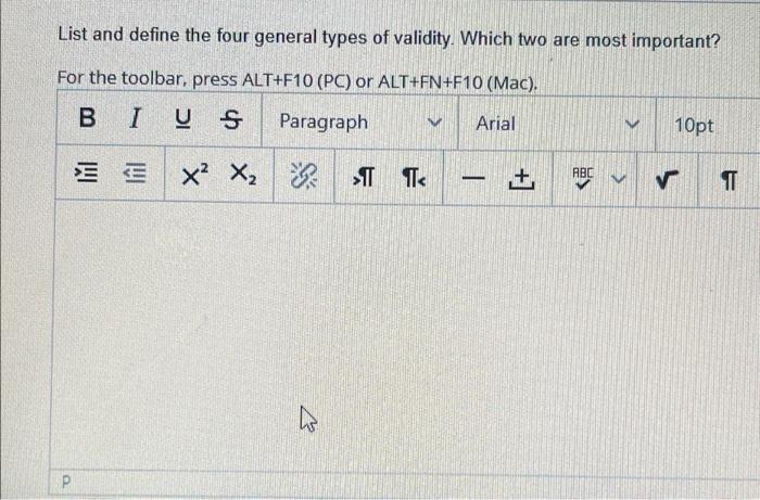 List and define the four general types of
