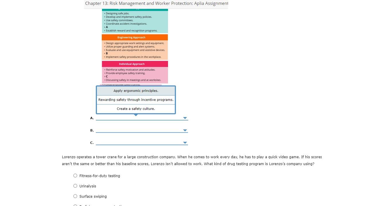 Chapter 13: Risk Management and Worker