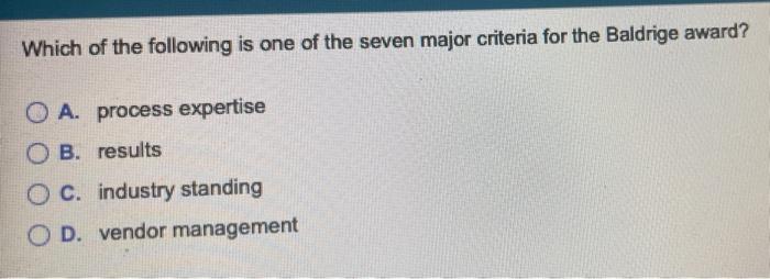Which of the following is one of the seven major