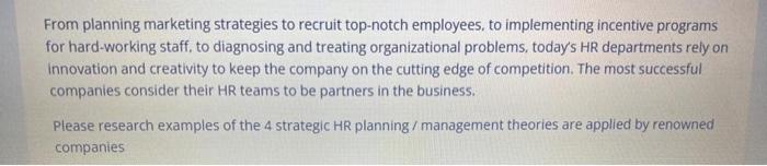 From planning marketing strategies to recruit