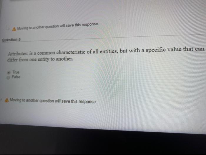 Moving to another question will save this