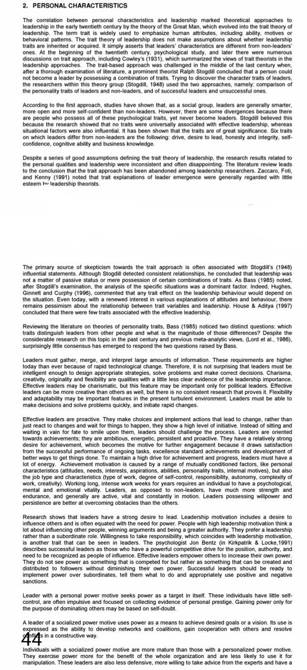 . 2. PERSONAL CHARACTERISTICS The correlation