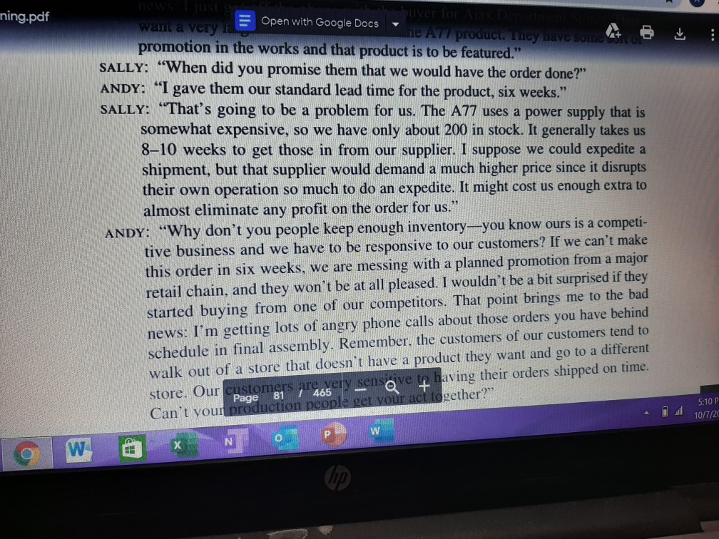 this is 3.2 this is one case study from Inventory