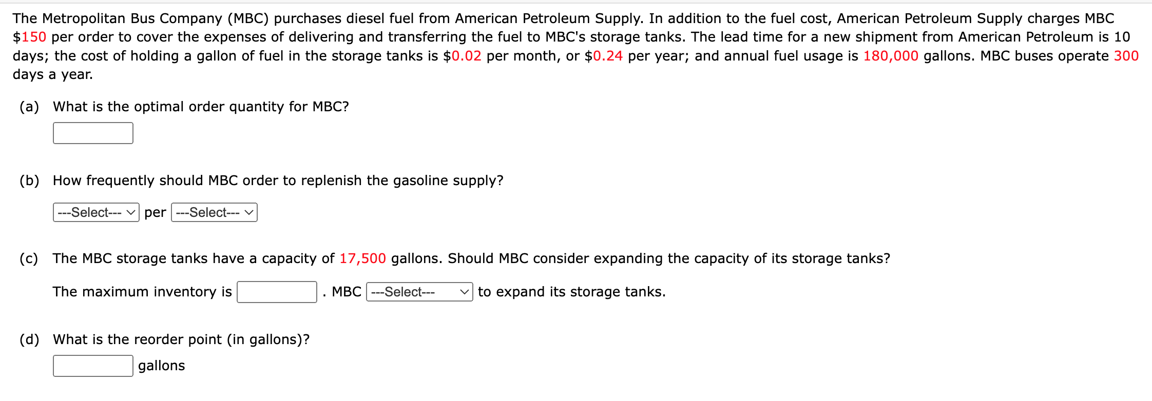 Please correctly solve A B C and D mark in BOLD