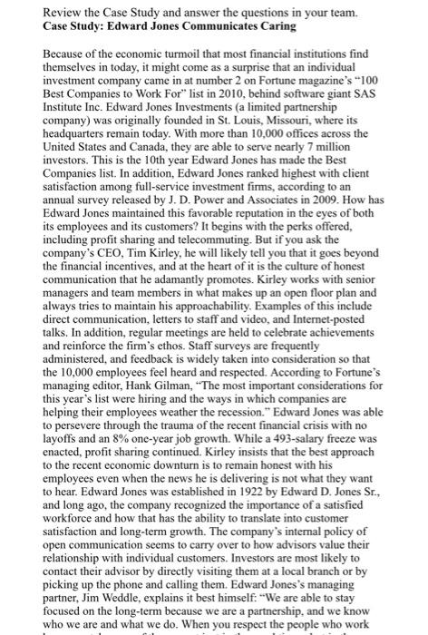 please ans 3 , 4 or 5 question? Review the Case