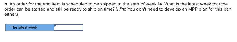 The following table lists the components needed