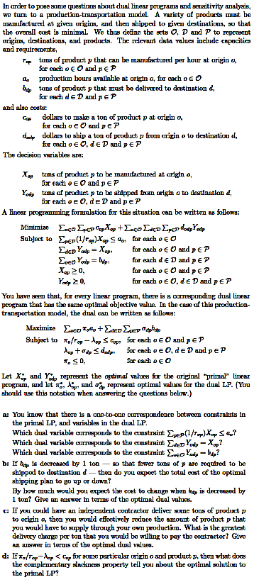 In order to pose some questions about dual linear