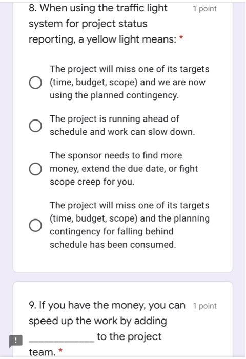 5. The work breakdown schedule 1 point (WBS) for