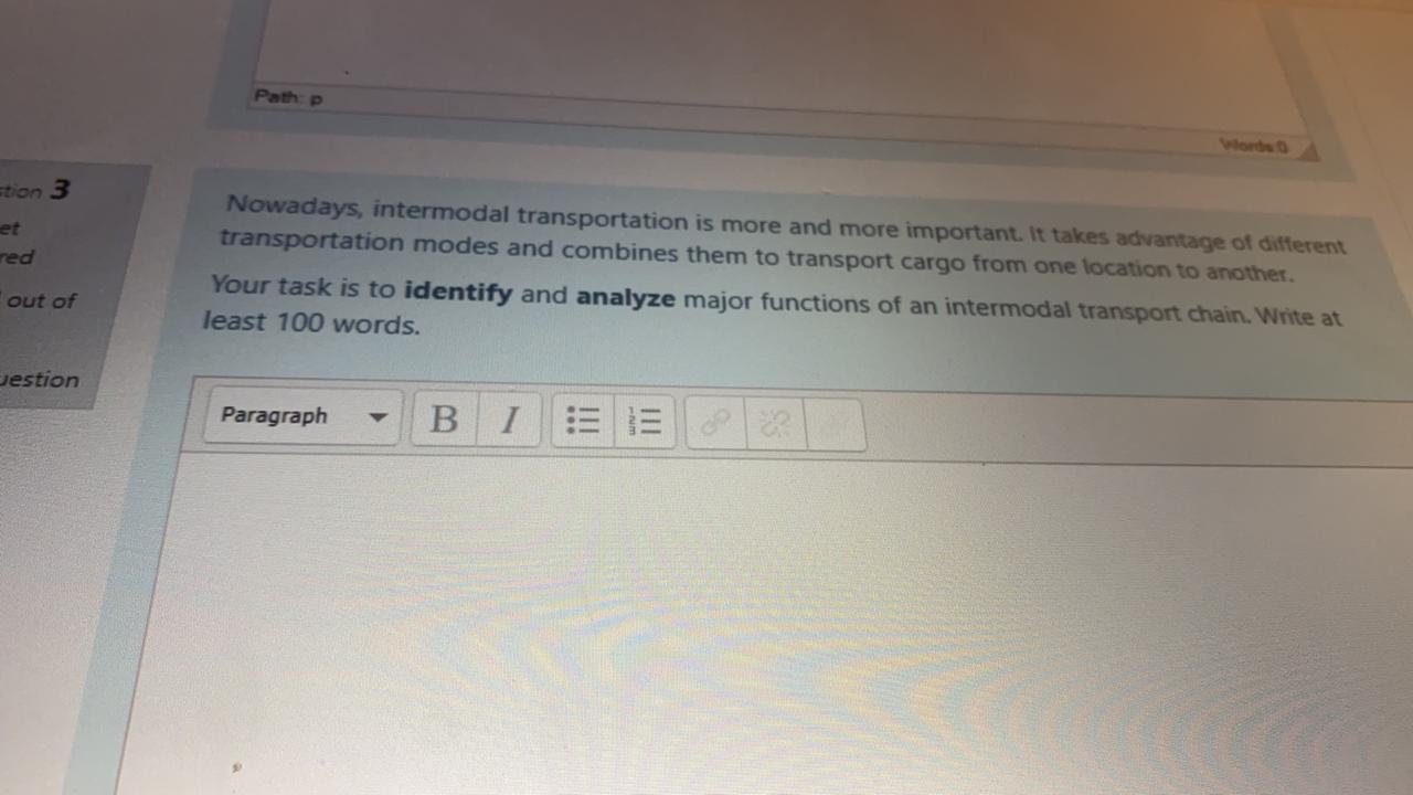 Path: P Etion 3 et red Nowadays, intermodal