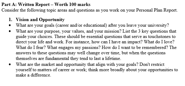 Mechanical engineer student future personal plan