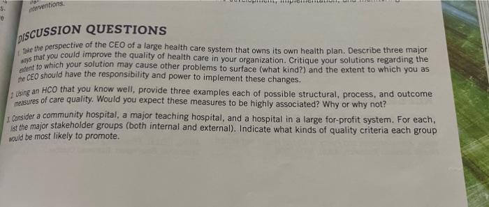 DISCUSSION QUESTIONS 1. Taine the perspective of