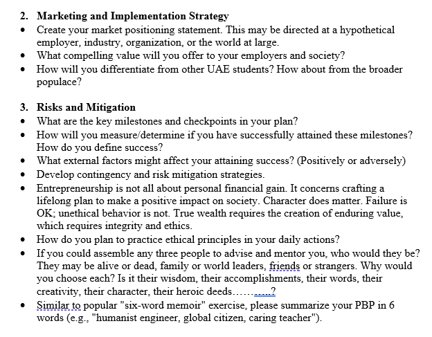 Mechanical engineer student future personal plan