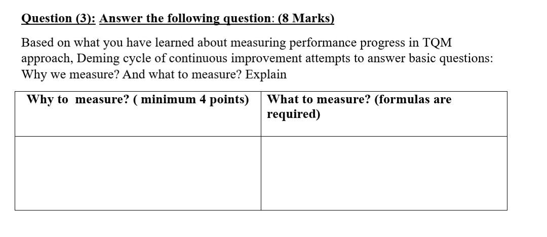 this is a quality management question, I couldn't