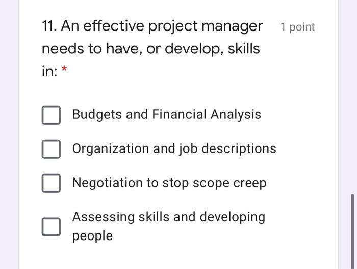 its business studies question 1 point 11. An