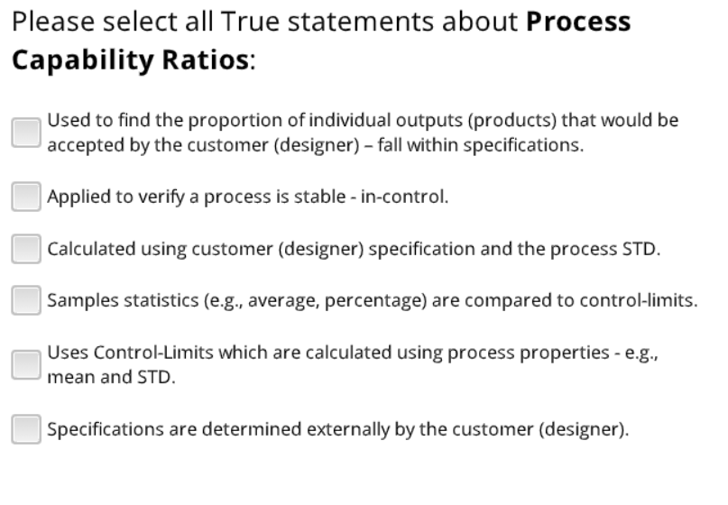 Please select all True statements about