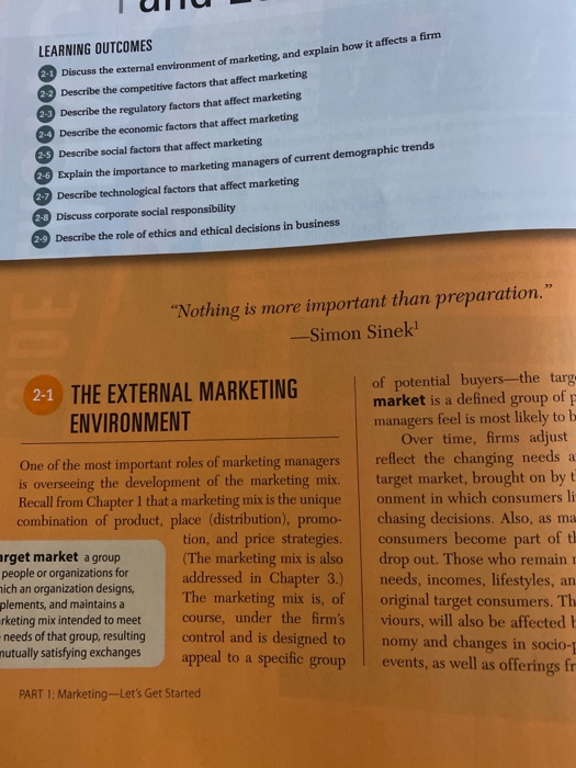 Write the Environmental Analysis (marketing) part