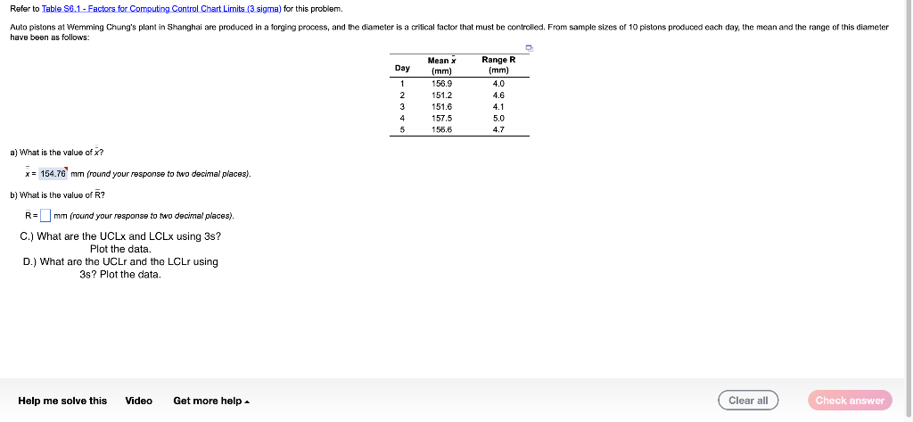 Refer to Table 86.1 - Factors for Computing