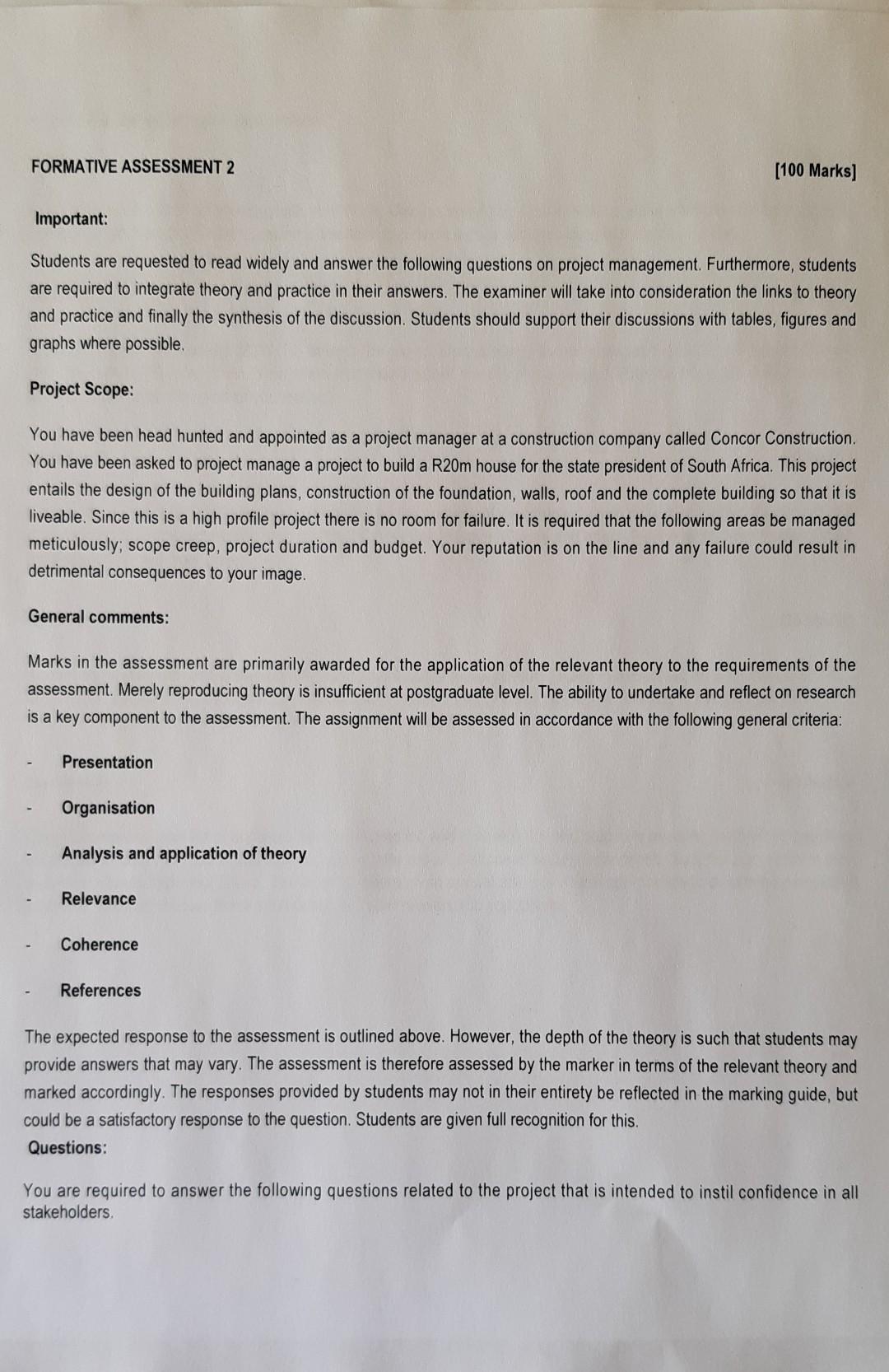 please thoroughly answer QUESTION 1 following the