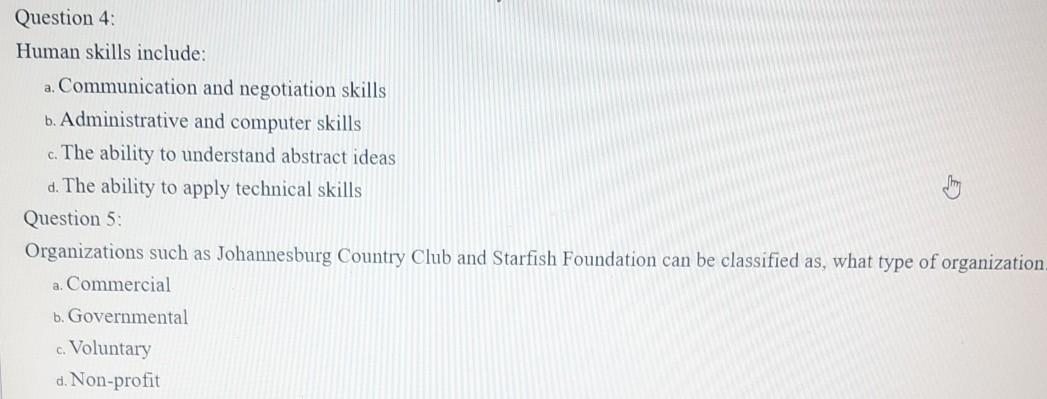 Section B: Multiple choice questions (1x40)
