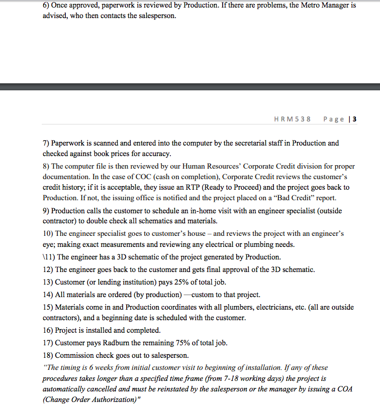 Question: Please read "Radburn Enterprises