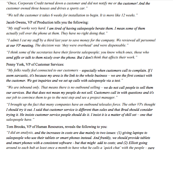 Question: Please read "Radburn Enterprises