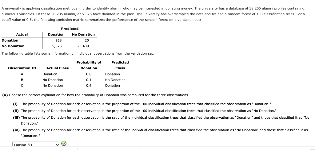 A university is applying classification methods