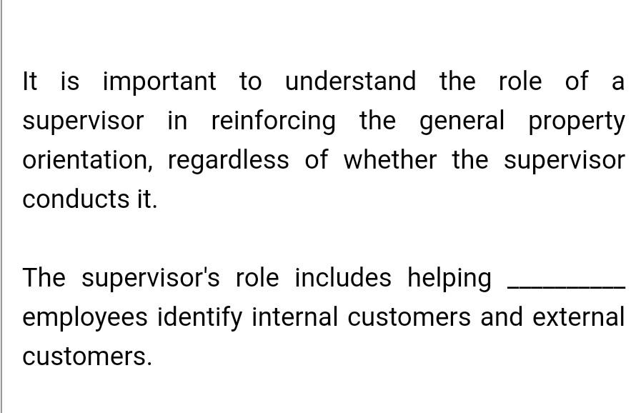 It is important to understand the role of a