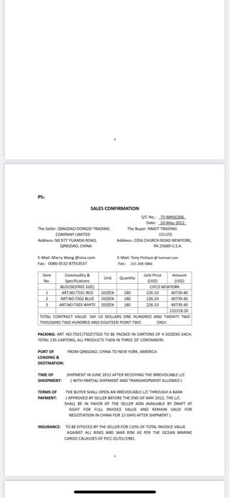 (1) the form of L/C should be irrevocable. (2)