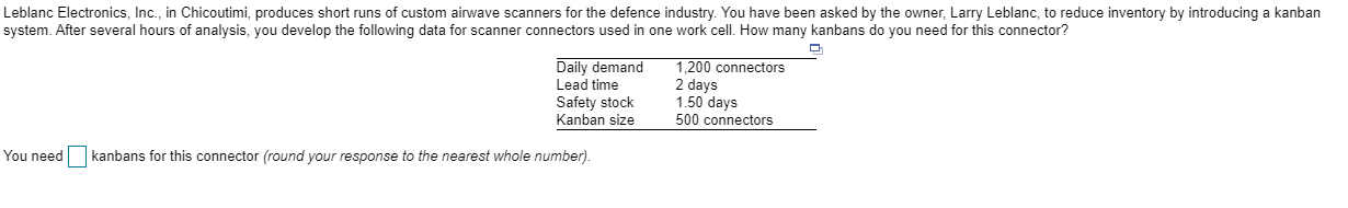 Leblanc Electronics, Inc., in Chicoutimi,