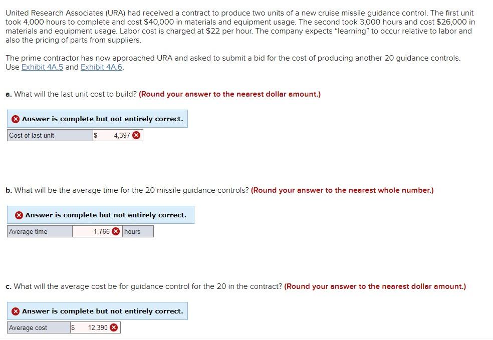 United Research Associates (URA) had received a
