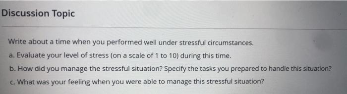 (200) word minimum Discussion Topic Write about a