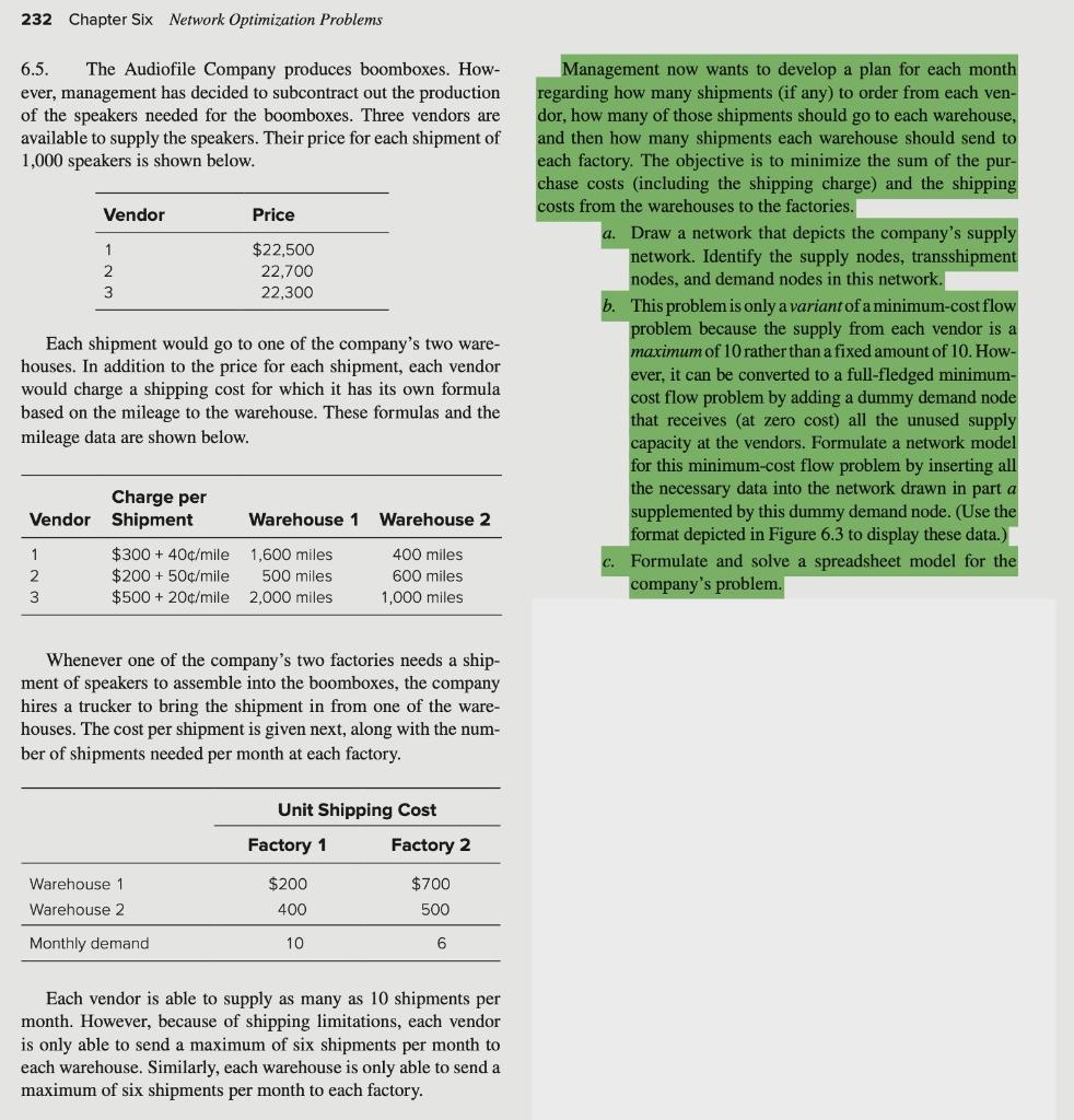 232 Chapter Six Network Optimization Problems