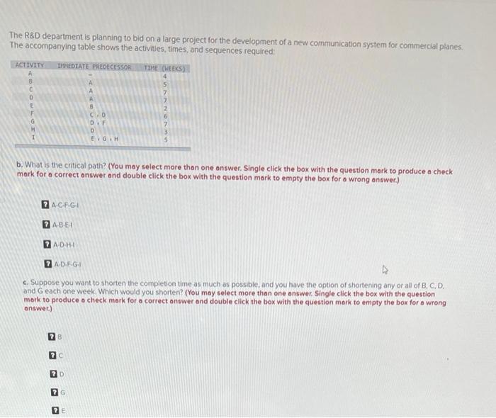 The R&D department is planning to bid on a large