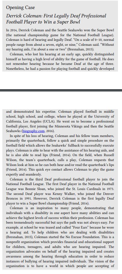 Please read the opening case for Chapter 9: We