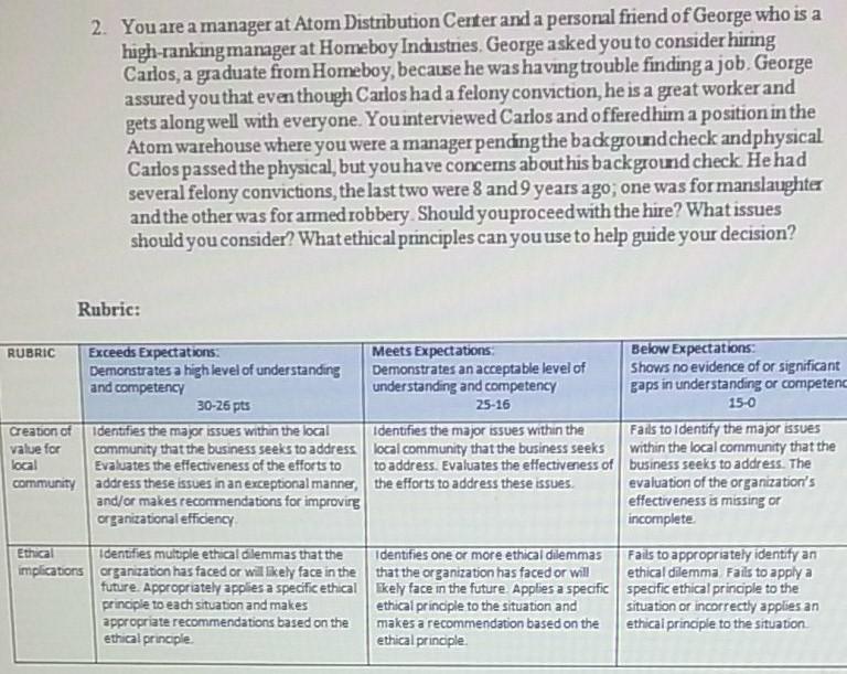 I need help on the question that says what issues