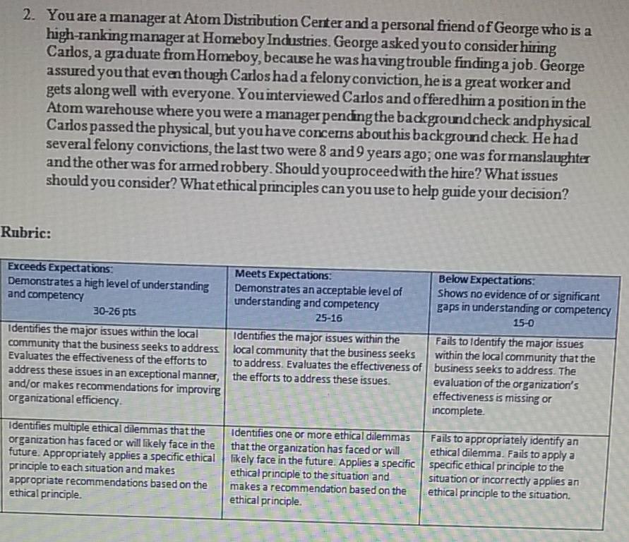 I need help on the question that says what issues